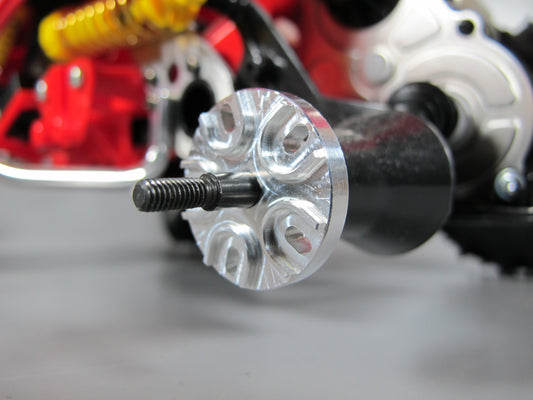 Pair Aluminum Rear Wheel Hub Adapter Plate for Tamiya 1/10 Monster Beetle Blackfoot Frog Sand Scorcher Hornet Montero Champ Lunch Box