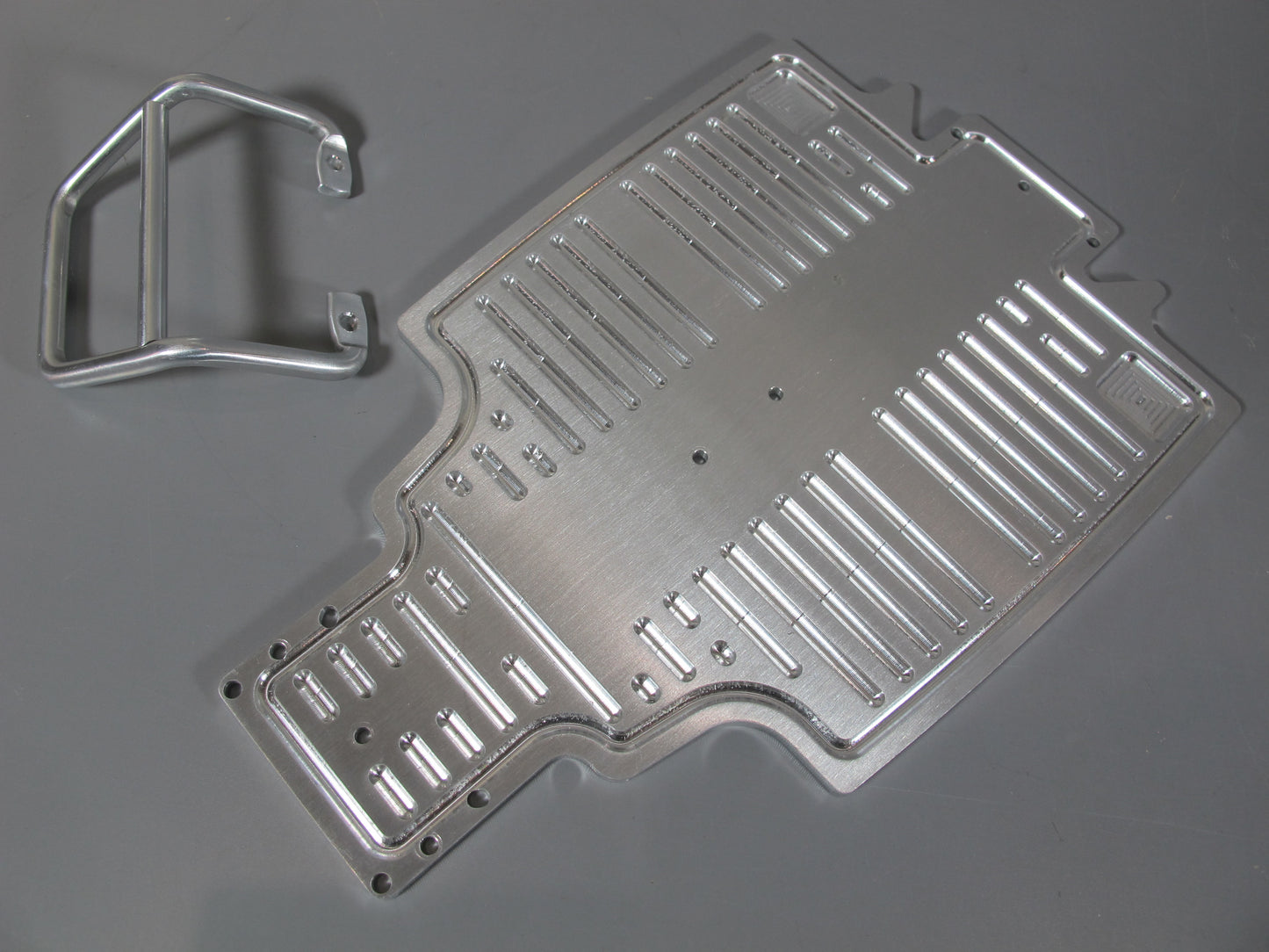 Aluminum Front Bumper Guard Bar+ CNC Chassis Plate for Tamiya 1/10 Sand Scorcher Champ Buggy