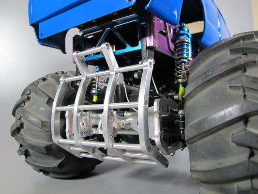 Tamiya 1/10 RC Ford F350 Juggernaut 1 2 Aluminum Axle Mount Bumper Grill Guard