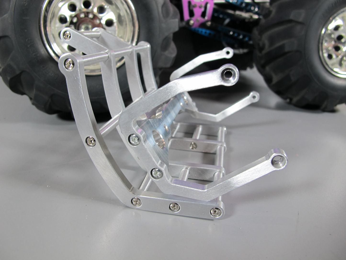 Tamiya 1/10 RC Ford F350 Juggernaut 1 2 Aluminum Axle Mount Bumper Grill Guard