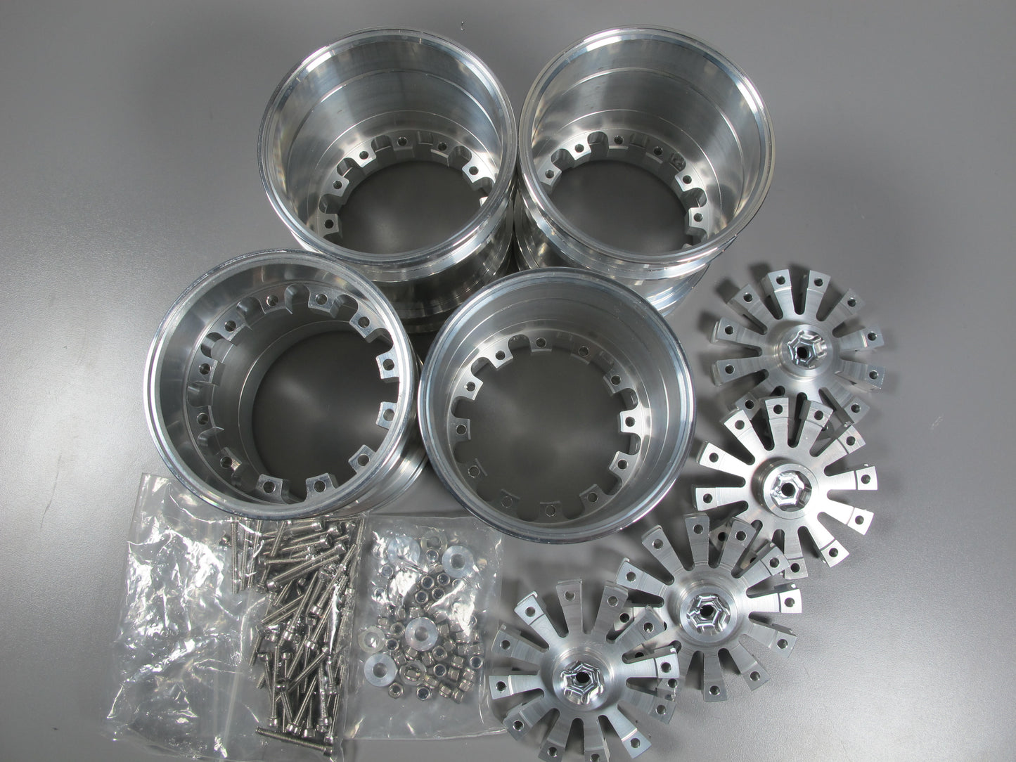 4pcs Aluminum Wheel Rim 12mm Hex Hub for Tamiya 1/10 Super Clodbuster Bullhead TXT Juggernaut