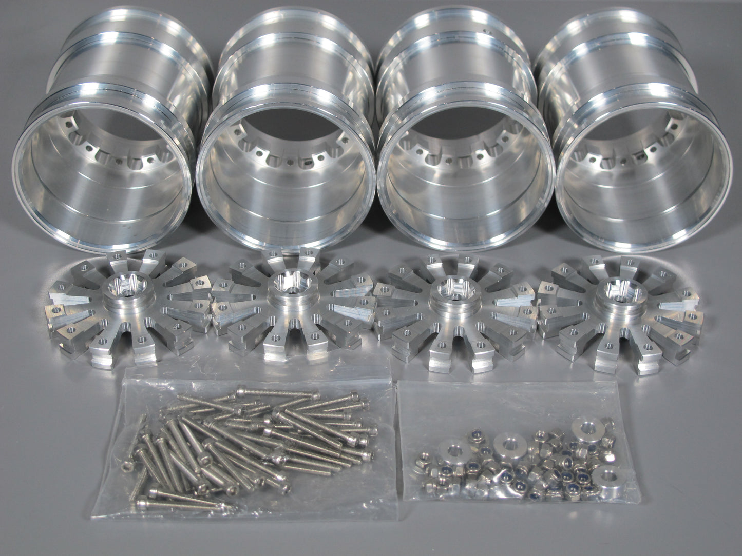 4pcs Aluminum Wheel Rim 12mm Hex Hub for Tamiya 1/10 Super Clodbuster Bullhead TXT Juggernaut