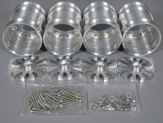 4pcs Aluminum Wheel Rim 12mm Hex Hub for Tamiya 1/10 Super Clodbuster Bullhead TXT Juggernaut