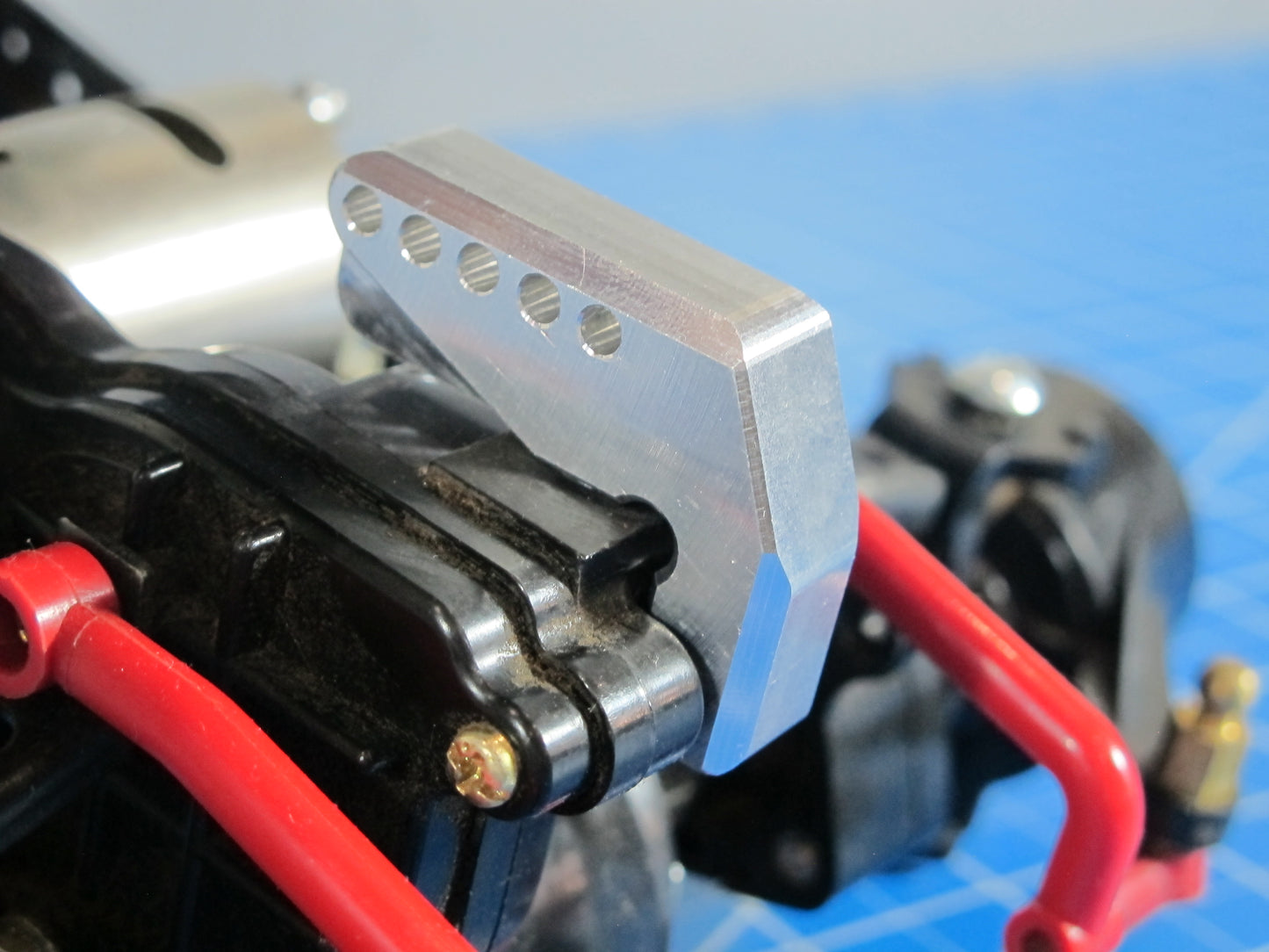 Aluminum Front & Rear Axle Link Suspension Linkage Mount Lock Style Tamiya 1/10 R/C Bullhead Clodbuster
