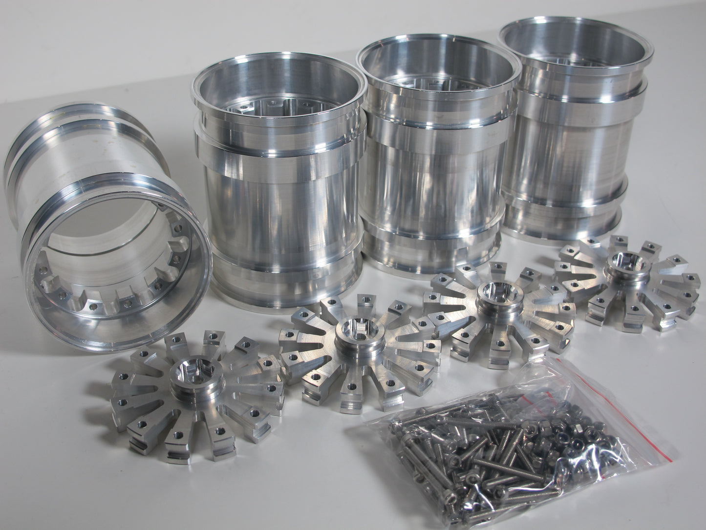 4pcs Aluminum Wheel Rim 12mm Hex Hub for Tamiya 1/10 Super Clodbuster Bullhead TXT Juggernaut