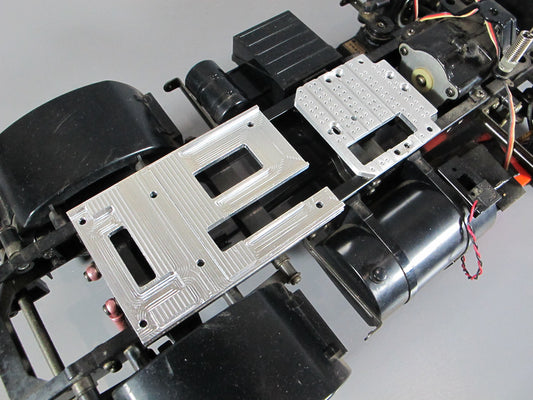 Aluminum F&R Fifth Wheel Coupling Servo Mount Mounting Plate set for Tamiya 1/14 King Hauler Grand Hauler Knight Hauler Globeliner Aeromax Scania Actros Cascadia