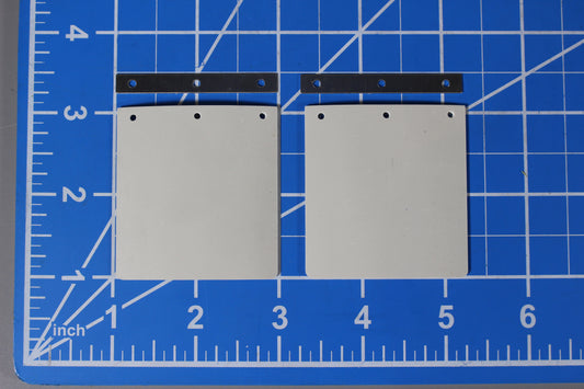 Rear Rubber Pair White Mud Flaps Guard Plate for Tamiya Toy R/C 1/14 King Hauler Knight Hauler Grand Cascadia Aeromax Semi Trailer