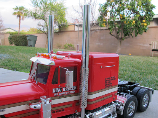 Pair Aluminum Exhaust Stack 1/2 inch Straight Pipe Tamiya R/C 1/14 King Hauler Knight Hauler Globeliner