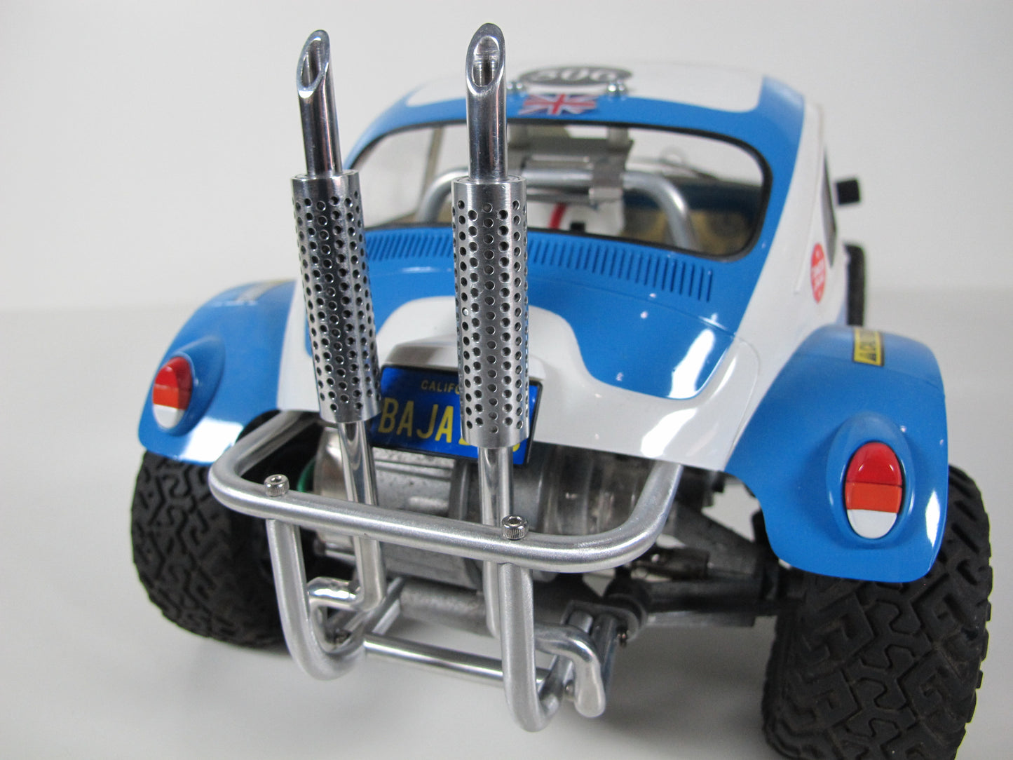 Pair Vertical Rear Angle Cut Exhaust Pipe for Tamiya 1/10 R/C Sand Scorcher Super Champ Buggy