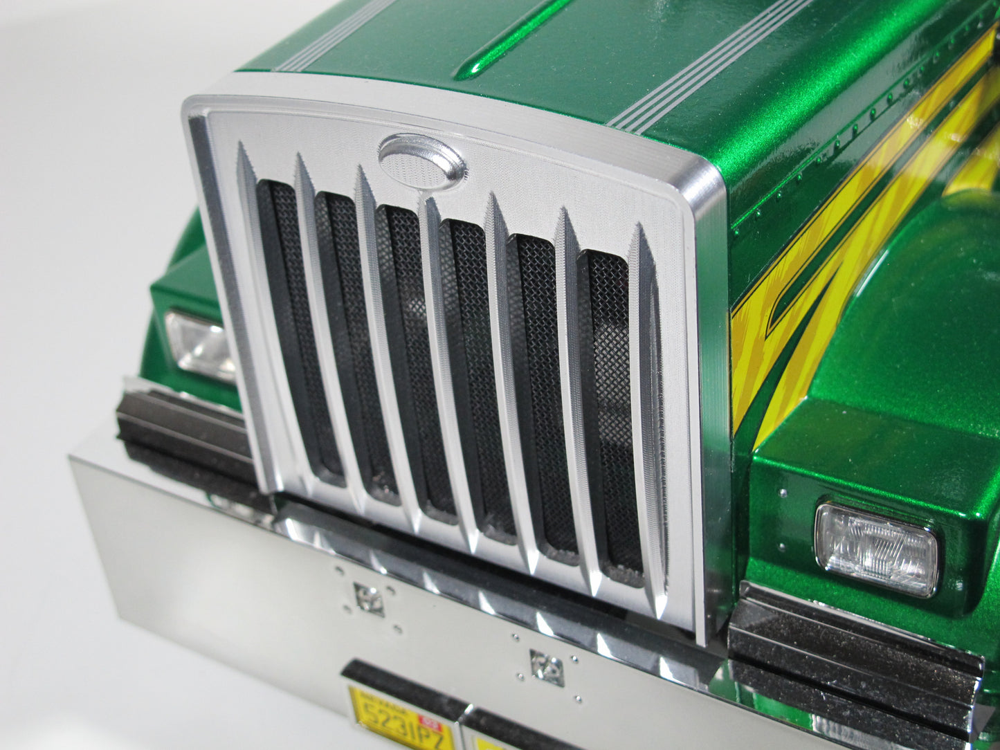 Aluminum Front Hood Grill Cover Guard Plate for Tamiya R/C Toy 1/14 Semi King Hauler Grand Hauler Semi Truck
