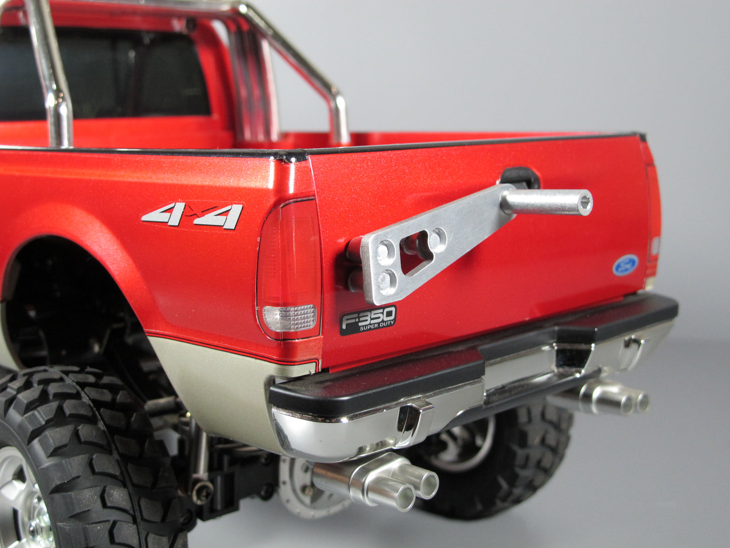 New "TOY" Aluminum Rear Spare Tire Rack Mount Stand for Tamiya Toy R/C 1/10 Ford F350 Tundra Hilux Blackfoot Super Clodbuster Bullhead King Grand Knight Hauler Truck