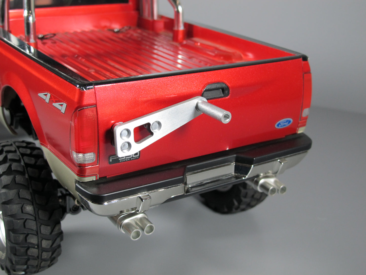 New "TOY" Aluminum Rear Spare Tire Rack Mount Stand for Tamiya Toy R/C 1/10 Ford F350 Tundra Hilux Blackfoot Super Clodbuster Bullhead King Grand Knight Hauler Truck