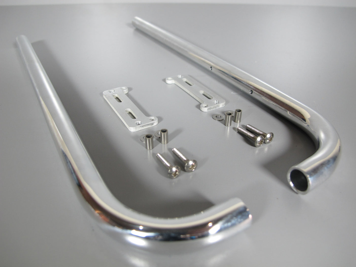 Pair Exhaust Pipe Stack Mounting Plate with Mounting Plate Combo Tamiya R/C Toy 1/14 King Hauler Grand Hauler Semi Tractor