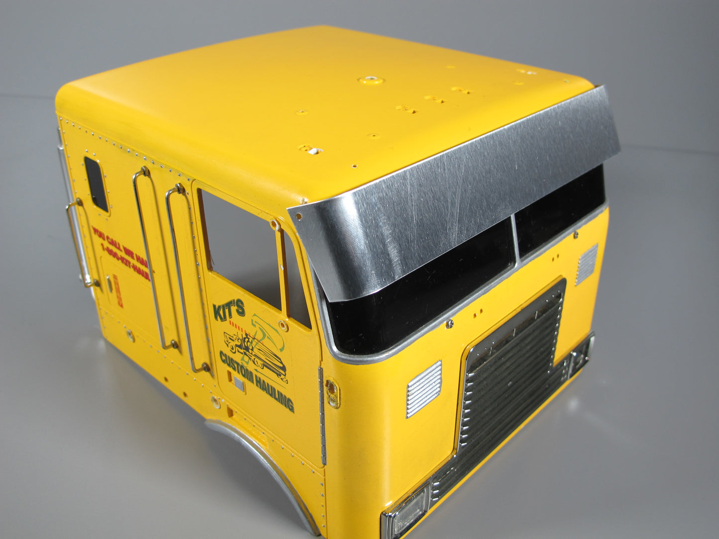 Aluminum Front Windshield Sun Visor Block Plate for Tamiya R/C Toy 1/14 Globeliner Semi Tractor Truck Globe Liner