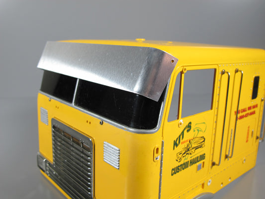 Aluminum Front Windshield Sun Visor Block Plate for Tamiya R/C Toy 1/14 Globeliner Semi Tractor Truck Globe Liner