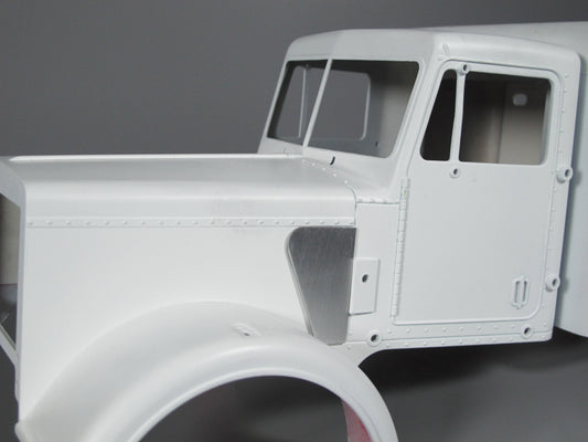 Pair Aluminum Side Hood Air Intake Hose Hole Block Off Cover Up Plate Tamiya RC 1/14 King Hauler Grand Hauler Semi Truck