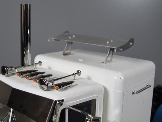 Aluminum 12.3cm Roof Cab Spoiler Wing for Tamiya R/C 1/14 King Hauler Grand Hauler Globeliner Truck