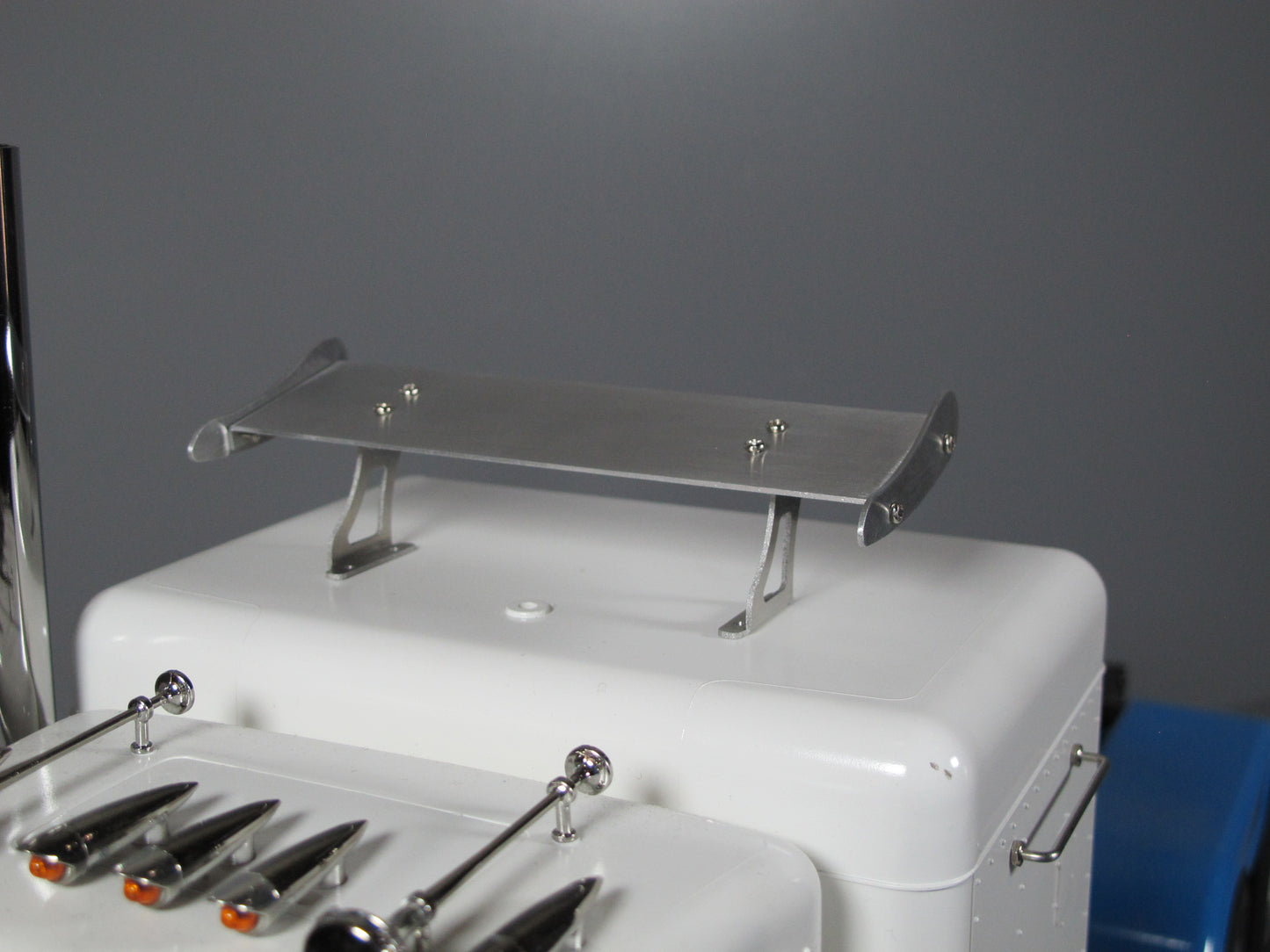 Aluminum 12.3cm Roof Cab Spoiler Wing for Tamiya R/C 1/14 King Hauler Grand Hauler Globeliner Truck