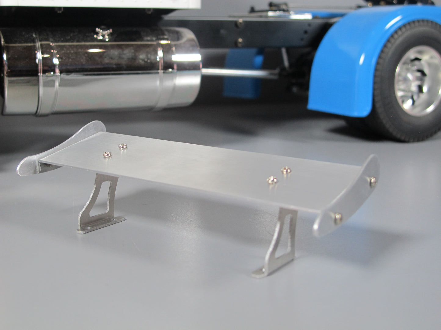 Aluminum 12.3cm Roof Cab Spoiler Wing for Tamiya R/C 1/14 King Hauler Grand Hauler Globeliner Truck