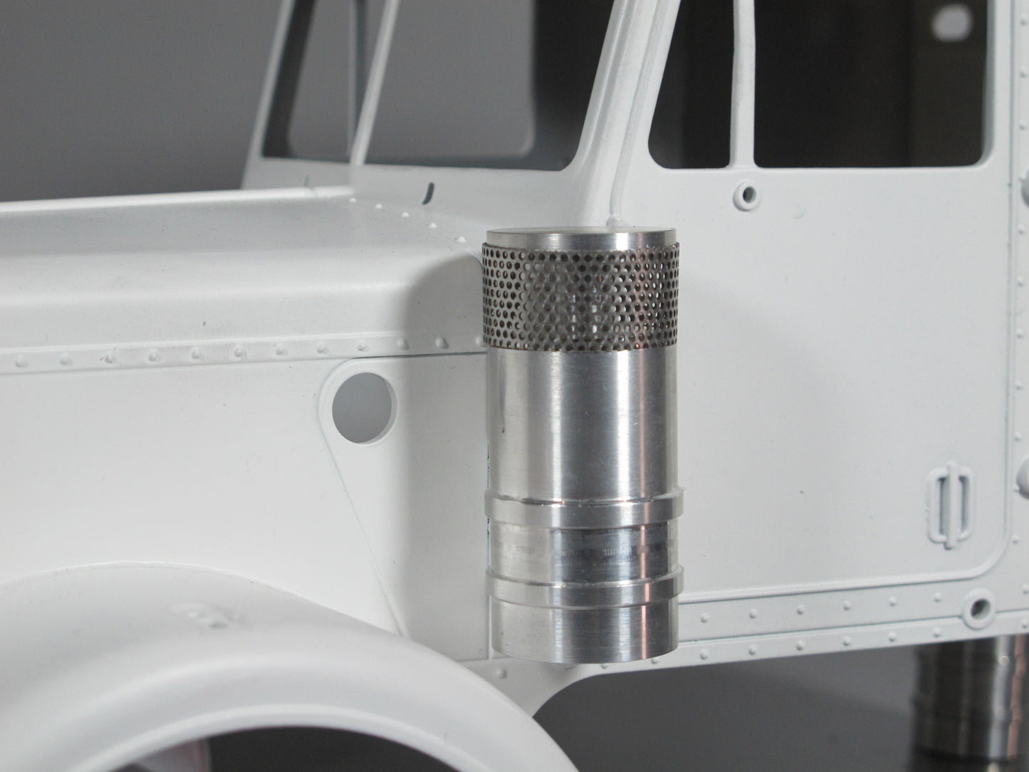 Aluminum L&R Side Hood Air Cleaner Intake Tank Look for Tamiya R/C 1/14 King Hauler Grand Hauler Semi Tractor