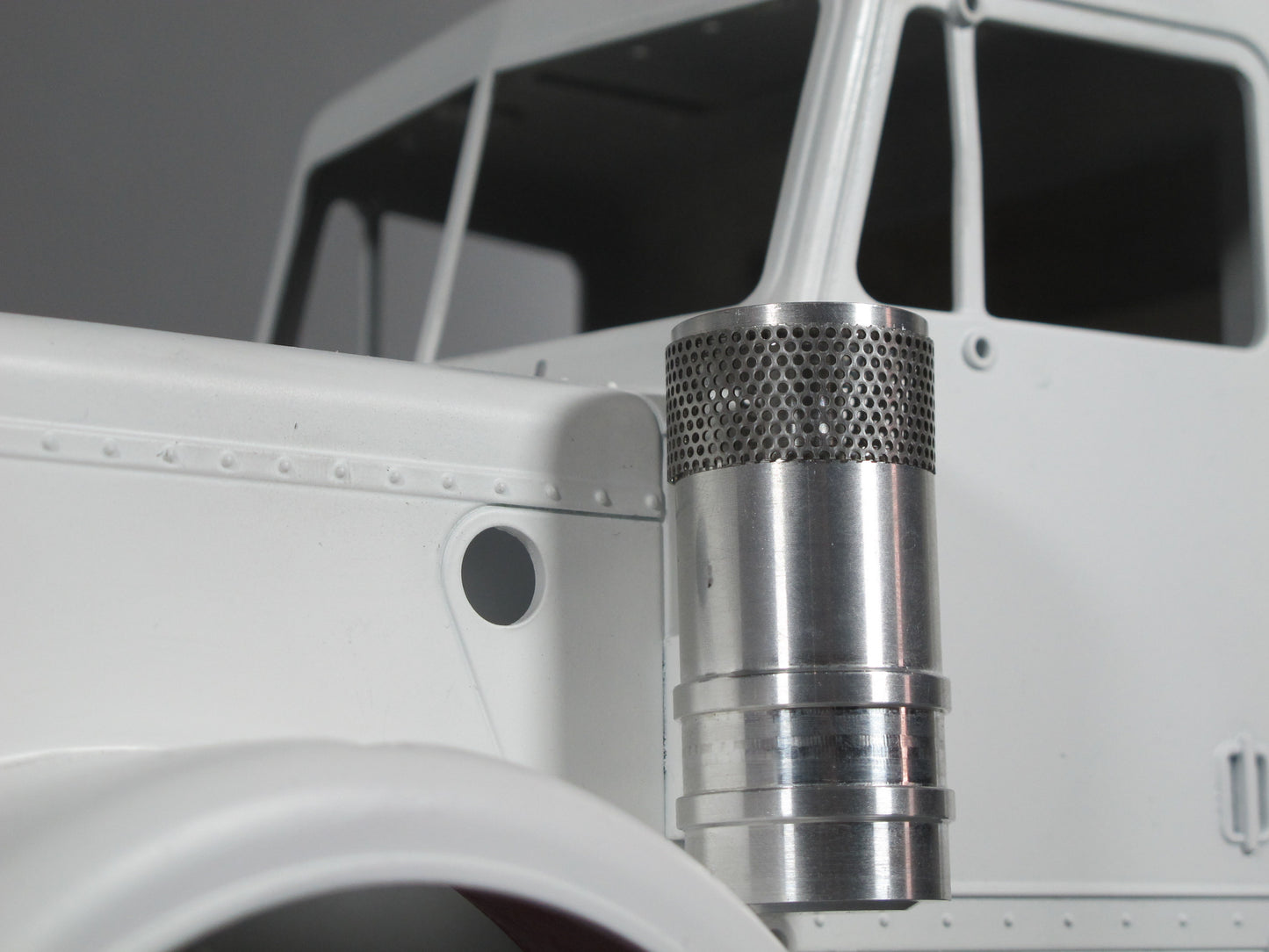 Aluminum L&R Side Hood Air Cleaner Intake Tank Look for Tamiya R/C 1/14 King Hauler Grand Hauler Semi Tractor