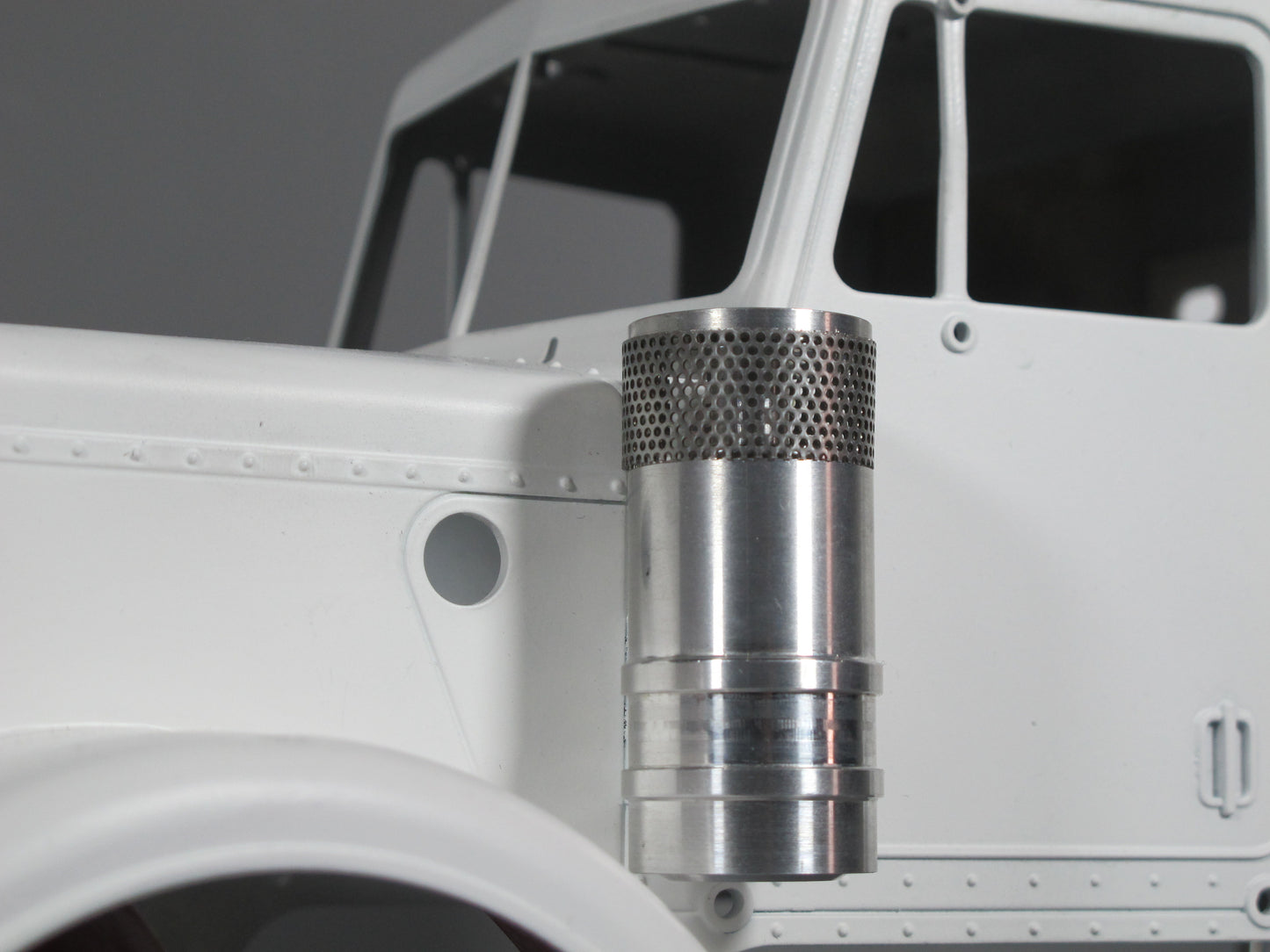 Aluminum L&R Side Hood Air Cleaner Intake Tank Look for Tamiya R/C 1/14 King Hauler Grand Hauler Semi Tractor