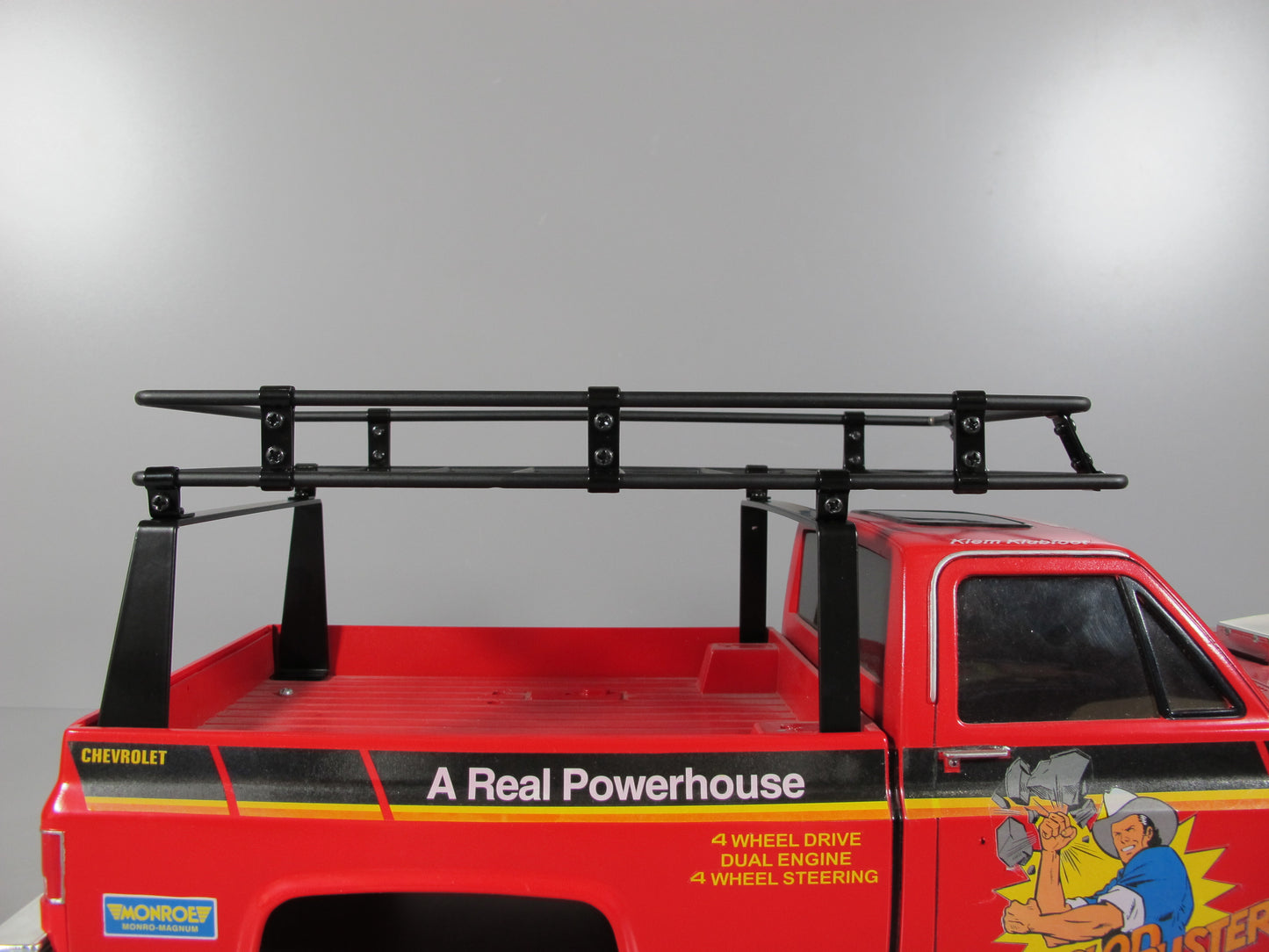 Add-On Steel Rear Cargo Bed Roof Tool Rack for Tamiya R/C Toy 1/10 Super Clodbuster Truck