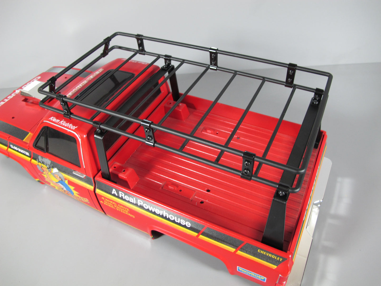 Add-On Steel Rear Cargo Bed Roof Tool Rack for Tamiya R/C Toy 1/10 Super Clodbuster Truck