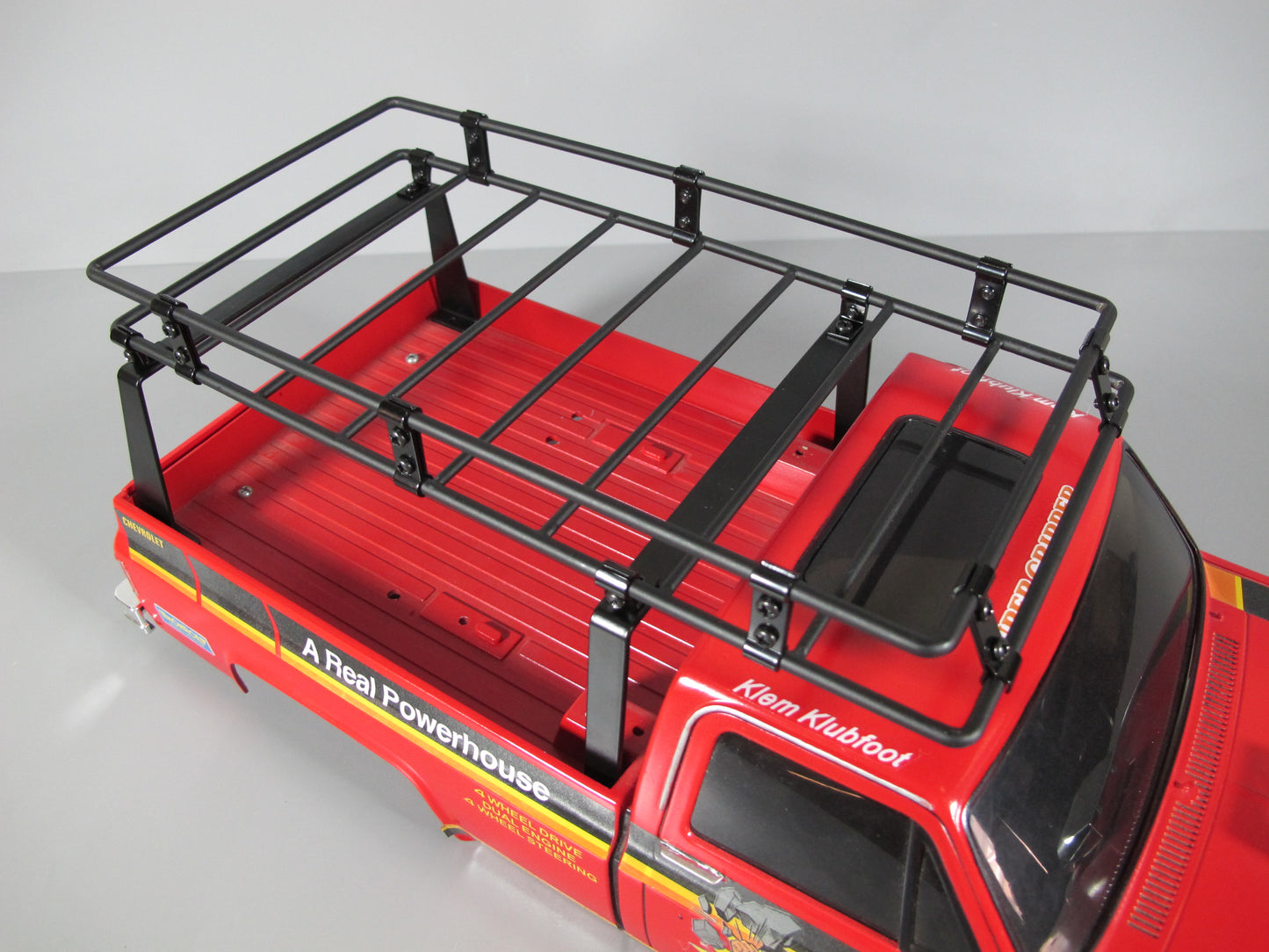 Add-On Steel Rear Cargo Bed Roof Tool Rack for Tamiya R/C Toy 1/10 Super Clodbuster Truck