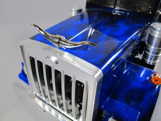 Front Hood Bull Horn Ornament Emblem for Tamiya 1/14 R/C "Toy" King Hauler Grand Hauler Aeromax Knight Hauler Cascadia Semi Truck