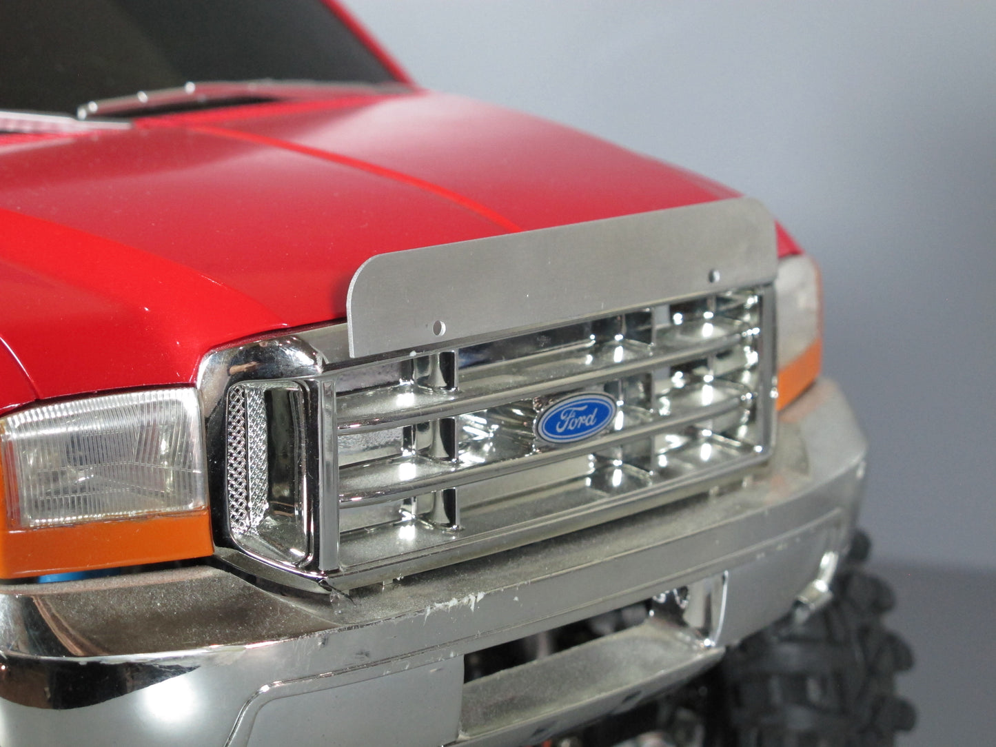 Aluminum Front Hood Stone Deflector Shield for Tamiya Toy R/C 1/14 King Hauler Knight Hauler Grand Hauler F350