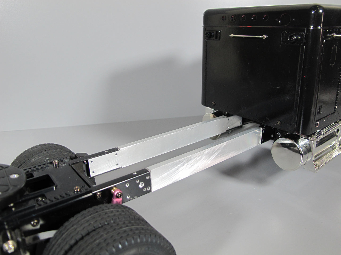 Pair Aluminum 6" Frame Chassis Extension Section for Tamiya R/C 1/14 King Hauler Grand Hauler Knight Hauler Cascadia Man Globeliner Aeromax Actros