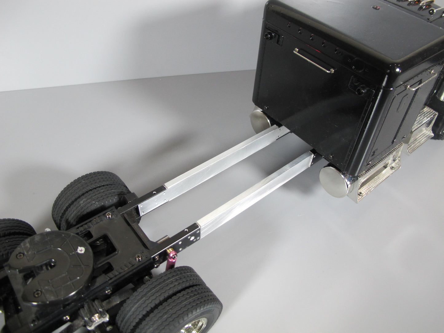 Pair Aluminum 6" Frame Chassis Extension Section for Tamiya R/C 1/14 King Hauler Grand Hauler Knight Hauler Cascadia Man Globeliner Aeromax Actros