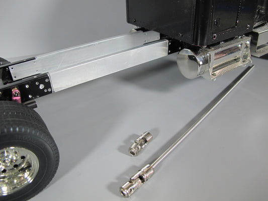Aluminum 6 inch Frame Rail Extension & Extend Steel Drive Shaft Set for Tamiya R/C 1/14 King Hauler Grand Hauler Knight Hauler Globeliner Scania Volvo Cascadia