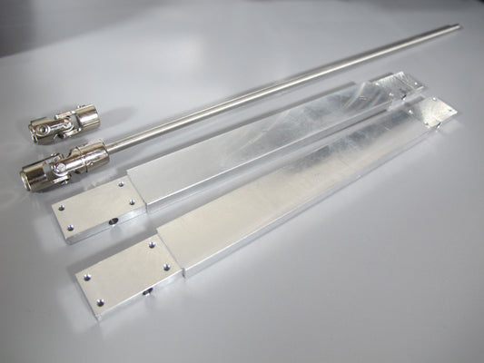 Aluminum 6 inch Frame Rail Extension & Extend Steel Drive Shaft Set for Tamiya R/C 1/14 King Hauler Grand Hauler Knight Hauler Globeliner Scania Volvo Cascadia