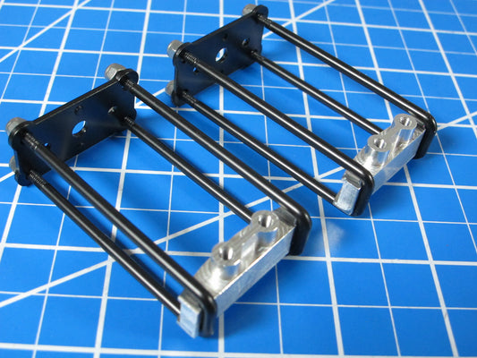 Pair Axle Suspension U-Bolt + Upper Aluminum Leaf Shock Mount Plate for Tamiya 1/10 Juggernaut 1 2 Ford F350
