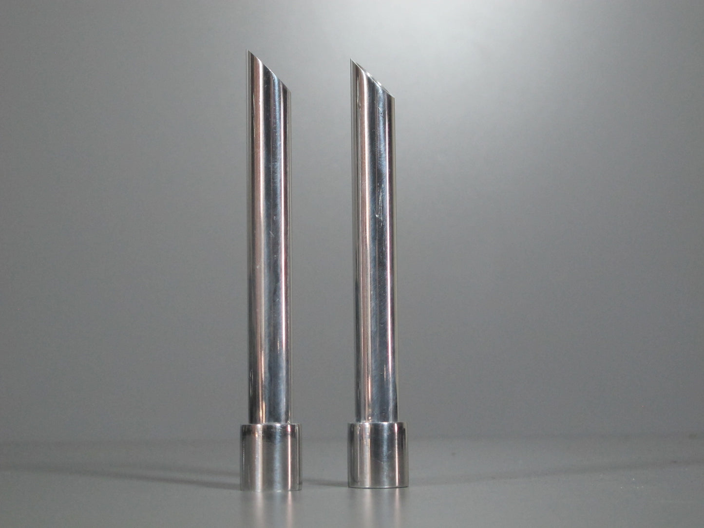 Pair Aluminum Stove Angle Cut Stack Exhaust Upper Pipe for Tamiya R/C Toy 1/14 King Hauler Globeliner