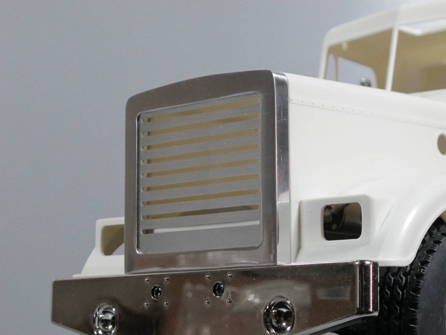 Aluminum Front Grill Billet Shield Plate Style for Tamiya 1/14 Semi King Hauler Grand Hauler Truck