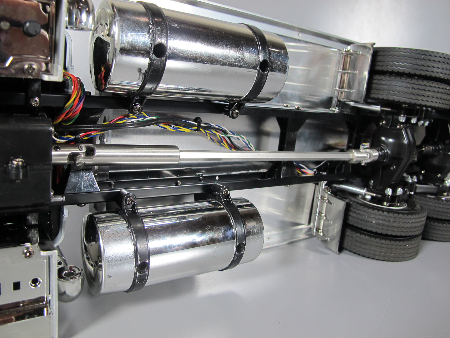 Universal Extension Extend Stainless Steel 15.5 - 17.5 inch Drive Shaft for Most Tamiya R/C 1/14 King Hauler Grand Hauler Knight Hauler Man Cascadia Globeliner Scania Actros