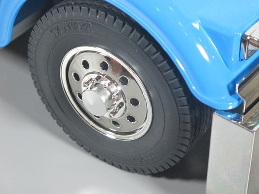 Pair Aluminum Front Hub Wheel Lock Nut for Tamiya 1/14 Globeliner King Hauler Grand Hauler Knight Hauler Scania Actros Volvo