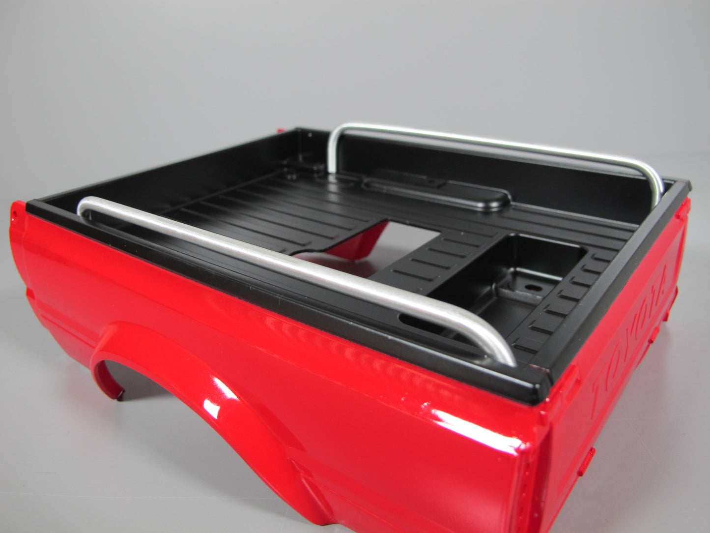 Pair Aluminum Side Bed Trunk Side Rail Bar for Tamiya 1/10 R/C Toy Toyota Hilux Pickup Truck