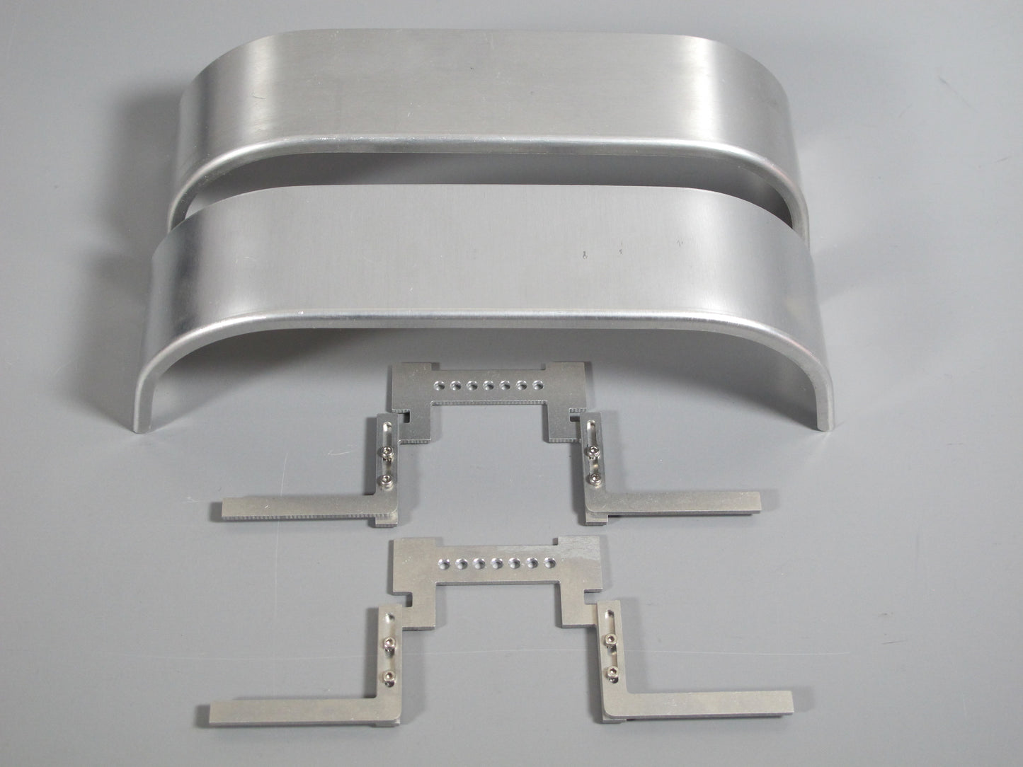 Aluminum Dual Wheel Fender Cover+ Chassis Frame Mount Set Tamiya 1/14 RC Grand King Knight Hauler Scania