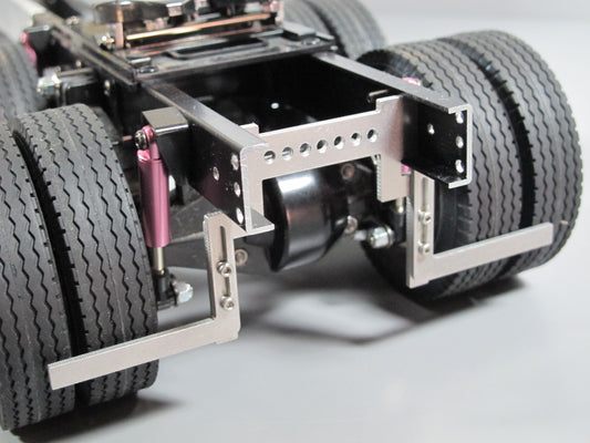 Pair Aluminum Fender Frame Chassis Lower Mount Bracket for Tamiya R/C Toy 1/14 Semi King Hauler Grand Hauler Globeliner