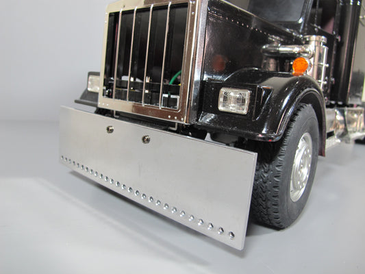 Aluminum Polish Front Bumper Guard Drill Dot Style for Tamiya R/C 1/14 Semi Knight Hauler Grand Hauler King Hauler Globeliner