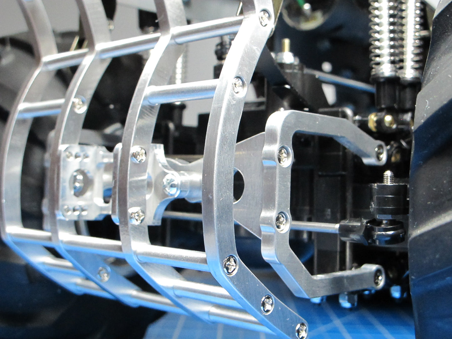 Tamiya 1/10 RC Ford F350 Juggernaut 1 2 Aluminum Front Axle Mount Grill Guard