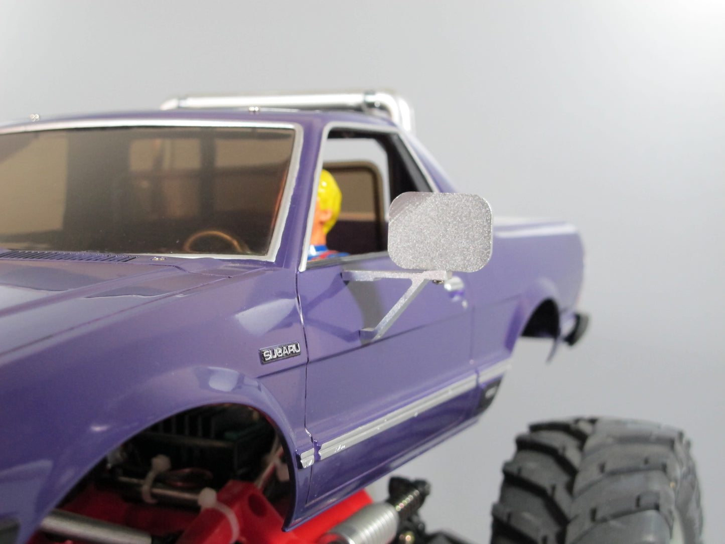 Pair Aluminum Side Mirror for Most Tamiya 1/10 Toyota Bruiser Mountaineer Brat Blackfoot Ford F350 Pickup