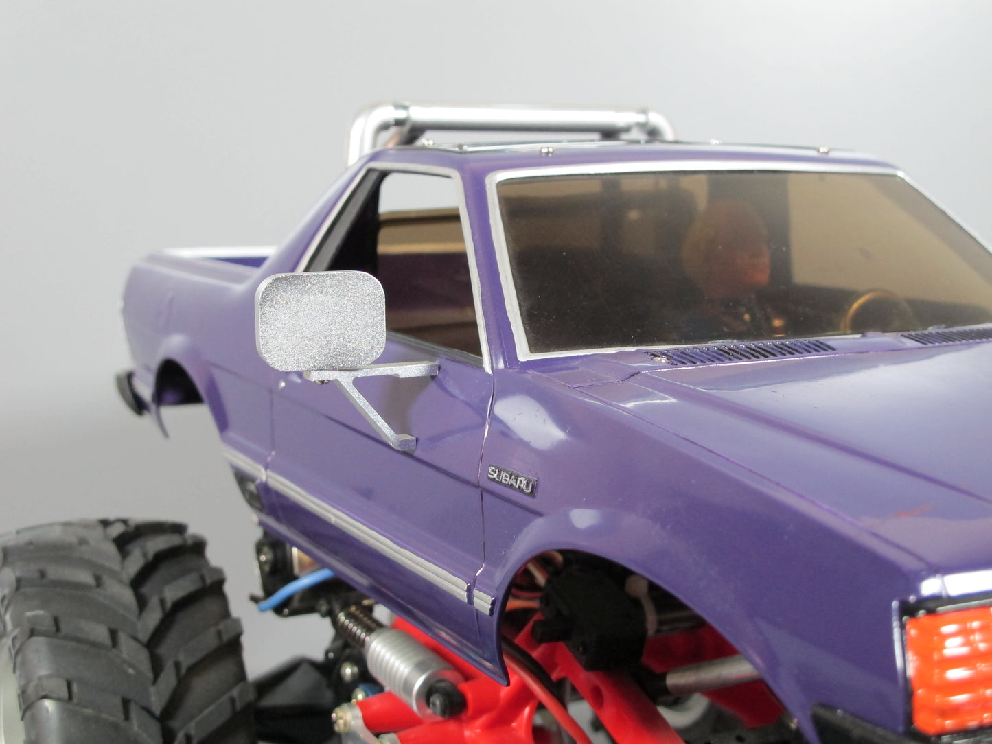 Pair Toy Aluminum Side Mirror Tamiya R/C 1/10 Clodbuster Hilux Blackfoot Brat Monster Beetle Ford Truck