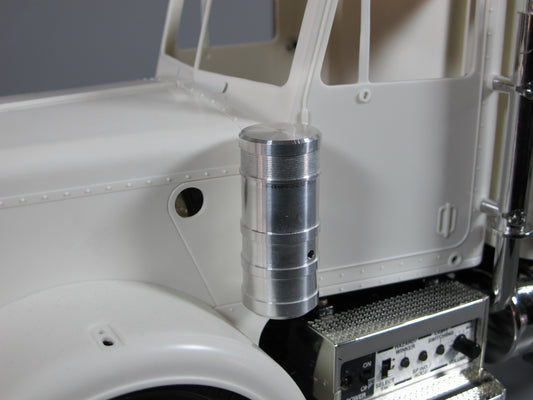 Pair Solid Aluminum Side Air Cleaner Intake Tank for Tamiya 1/14 Semi King Hauler Grand Hauler Truck