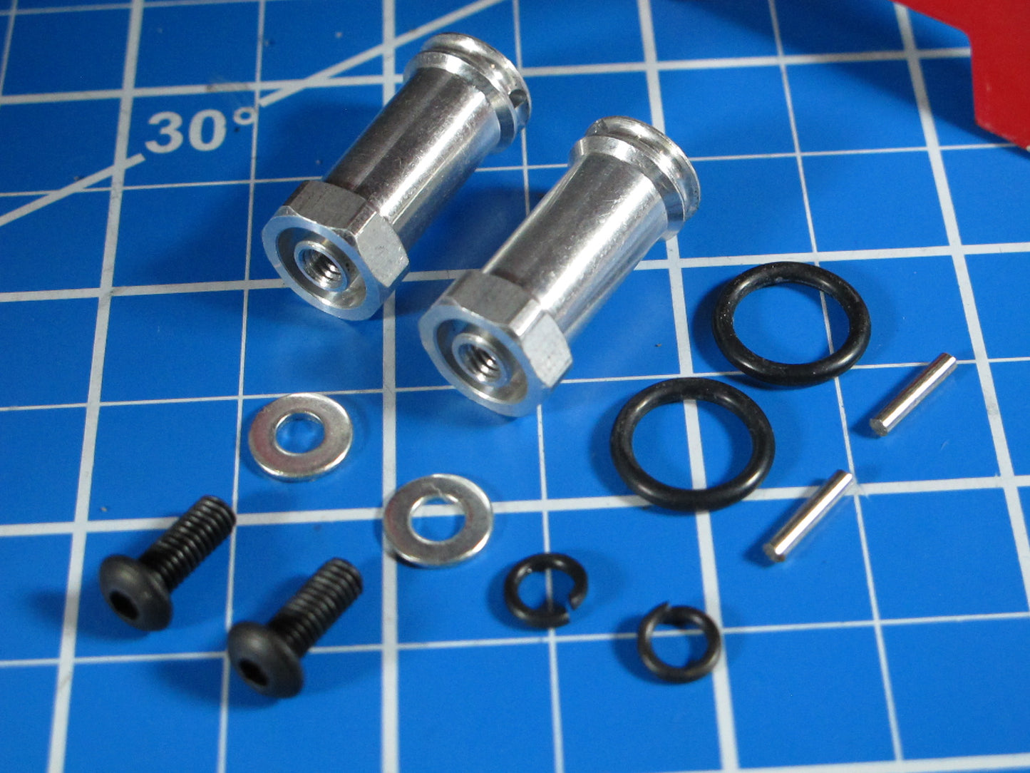 Pair 20mm Wheel Spacer Extend Extension Widener for Tamiya R/C Toy 1/10 Ford F350 Toyota Hilux Tundra Jeep Pajero Bronco High Lift Truck with 12mm Hex adapter hub lock