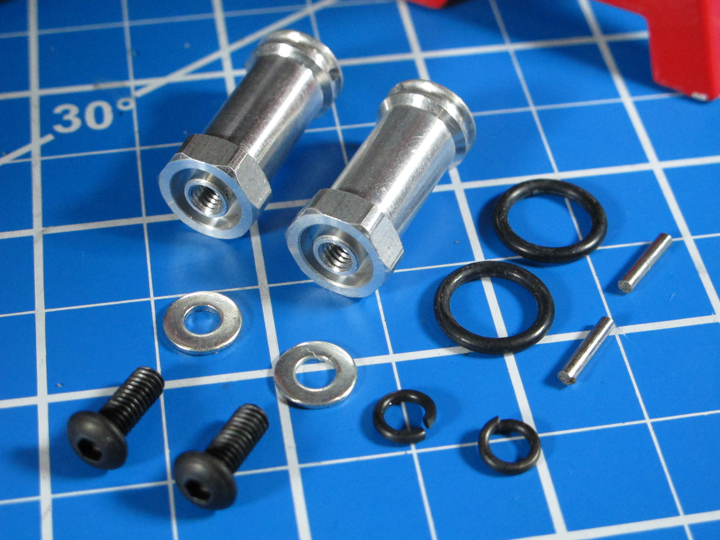Pair 20mm Wheel Spacer Extend Extension Widener for Tamiya R/C Toy 1/10 Ford F350 Toyota Hilux Tundra Jeep Pajero Bronco High Lift Truck with 12mm Hex adapter hub lock